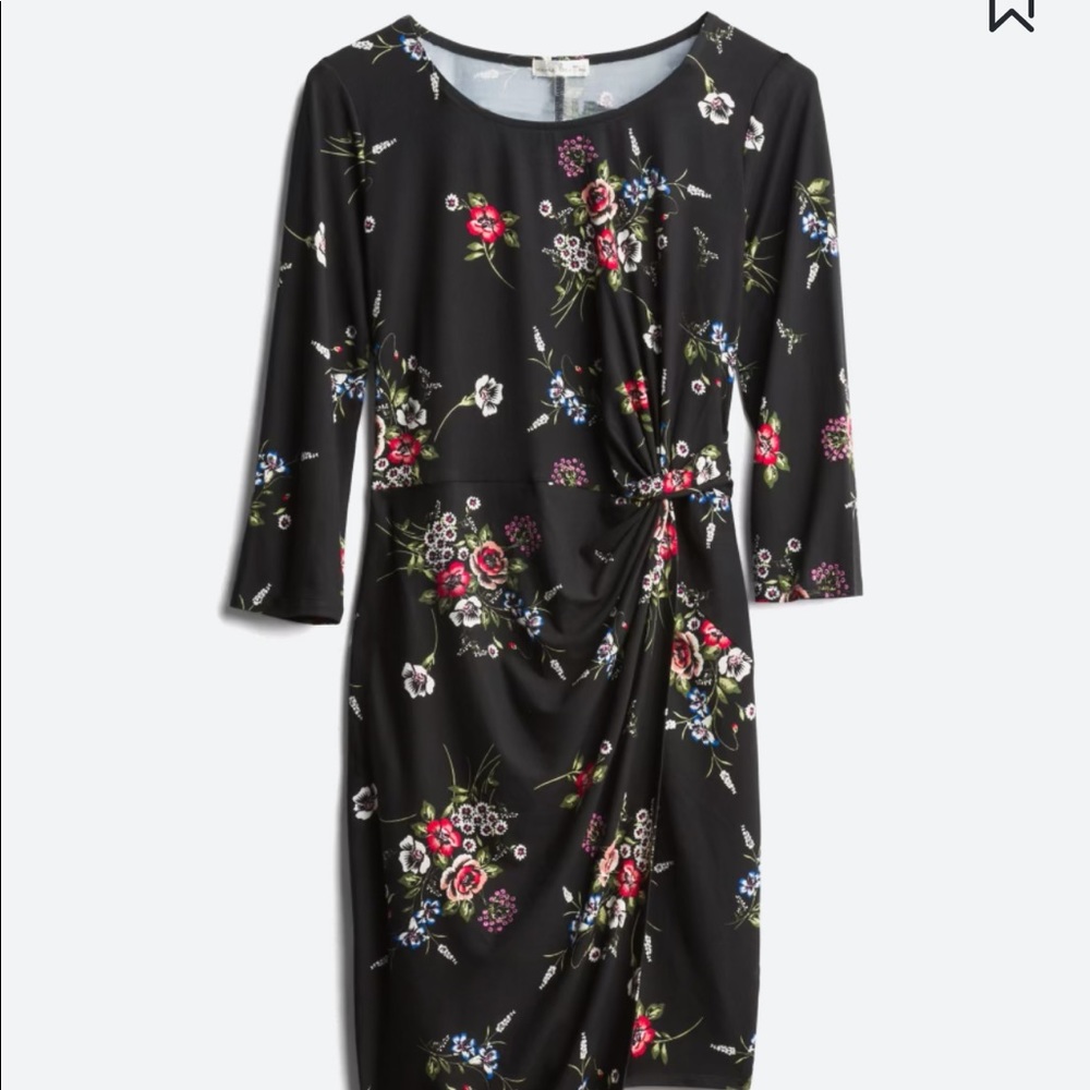 Nine Britton Cynthia Asymmetrical Brushed Knit Dress